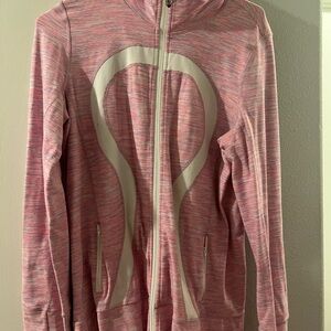 Lululemon Athletica Pink Heathered Zip-Up Jacket